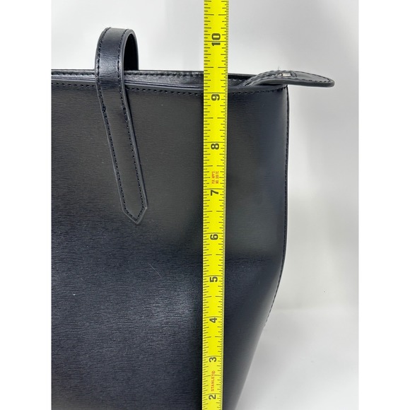 Ted Baker London Black Beanne Leather Bag Bow Tote Zippered Shoulder w/Dust Bag - Picture 12 of 14